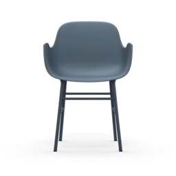 Normann Copenhagen Form Armchair - Blue - Blue Legs Shell Colour: Blue, Leg Colour: Matching Shell Colour - thumbnail 2