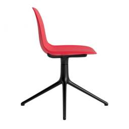 Normann Copenhagen Form Chair Swivel - 4 Leg - Bright Red - Black Legs Shell Colour: Bright Red, Leg Colour: Black - thumbnail 3