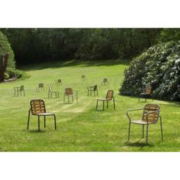 Normann Copenhagen Vig Outdoor Armchair - Robina Wood/Black Steel - thumbnail 6