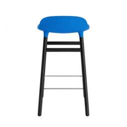 Normann Copenhagen Form Barstool - Wood - 65cm - Bright Blue - Black Oak Legs Shell Colour: Bright Blue, Leg Colour: Black Oak - thumbnail 4