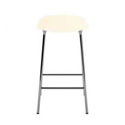 Normann Copenhagen Form Barstool - 65cm - Cream - Chrome Legs Shell Colour: Cream, Leg Colour: Chrome - thumbnail 4