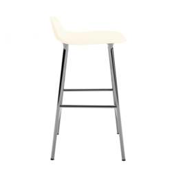 Normann Copenhagen Form Barstool - 65cm - Cream - Chrome Legs Shell Colour: Cream, Leg Colour: Chrome - thumbnail 3