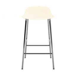 Normann Copenhagen Form Barstool - 65cm - Cream - Chrome Legs Shell Colour: Cream, Leg Colour: Chrome - thumbnail 2