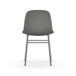 Normann Copenhagen Form Chair - Grey - Chrome Legs Shell Colour: Grey, Leg Colour: Chrome - thumbnail 4