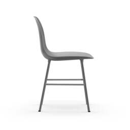 Normann Copenhagen Form Chair - Grey - Chrome Legs Shell Colour: Grey, Leg Colour: Chrome - thumbnail 3