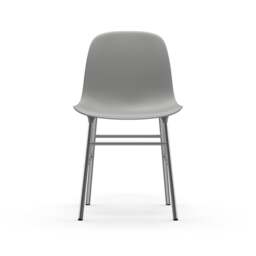 Normann Copenhagen Form Chair - Grey - Chrome Legs Shell Colour: Grey, Leg Colour: Chrome - thumbnail 2