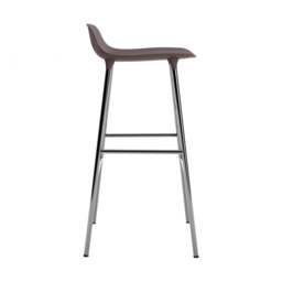 Normann Copenhagen Form Barstool - 75cm - Brown - Chrome Legs Shell Colour: Brown, Leg Colour: Chrome - thumbnail 3