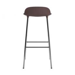 Normann Copenhagen Form Barstool - 75cm - Brown - Chrome Legs Shell Colour: Brown, Leg Colour: Chrome - thumbnail 4