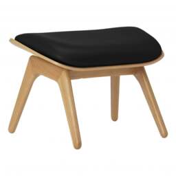 Umage The Reader Ottoman - Hope Leather Upholstery - Oak - Hope Leather Black Wood: Oak, Colour: Black