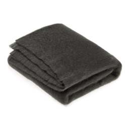 Bronte By Moon Luxury Mohair Throw - Gunmetal Grey Colour: Gunmetal Grey