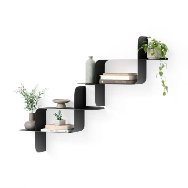 Umbra Montage Metal Wall Shelf - Set of 2 - Black - image 1