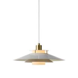 Halo Design Rivoli Pendant Light - O40 Colour: Glossy Grey / Brass