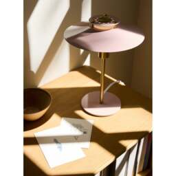 Halo Design Rivoli Table Lamp Colour: Glossy Rose / Brass - thumbnail 2
