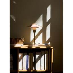 Halo Design Rivoli Table Lamp Colour: Glossy Rose / Brass - thumbnail 4