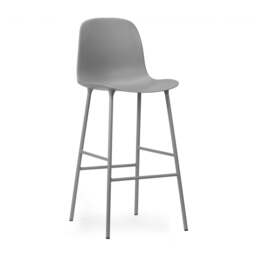 Normann Copenhagen Form Bar Chair - 75cm - Grey Shell Colour: Grey