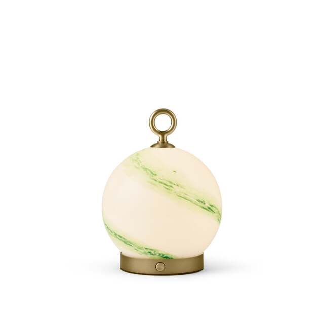 Halo Design Stockholm Battery Table Lamp - Marble Green Colour: Marble Green - image 1