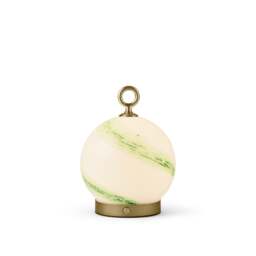 Halo Design Stockholm Battery Table Lamp - Marble Green Colour: Marble Green