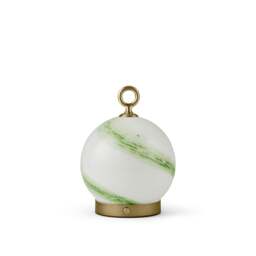 Halo Design Stockholm Battery Table Lamp - Marble Green Colour: Marble Green - thumbnail 2