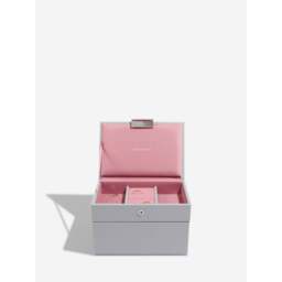 Stackers Faux Leather Mini Jewellery Box - Set of 2 Colour: Grey and Rose - thumbnail 1