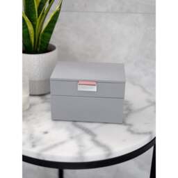 Stackers Faux Leather Mini Jewellery Box - Set of 2 Colour: Grey and Rose - thumbnail 5