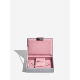 Stackers Faux Leather Mini Jewellery Box - Set of 2 Colour: Grey and Rose - thumbnail 3