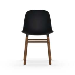 Normann Copenhagen Form Chair - Black - Walnut Legs Shell Colour: Black, Leg Colour: Walnut - thumbnail 4