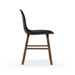 Normann Copenhagen Form Chair - Black - Walnut Legs Shell Colour: Black, Leg Colour: Walnut - thumbnail 3