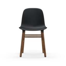 Normann Copenhagen Form Chair - Black - Walnut Legs Shell Colour: Black, Leg Colour: Walnut - thumbnail 2