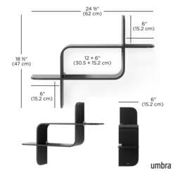 Umbra Montage Wall Shelf - Black - thumbnail 4