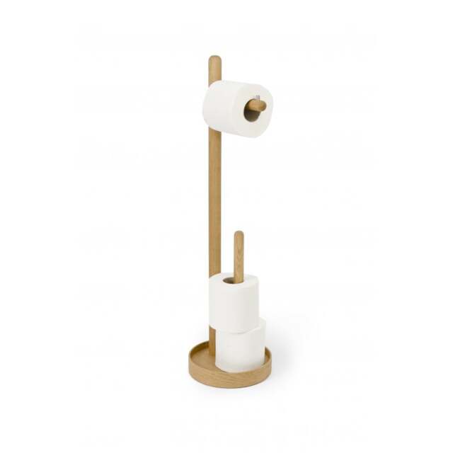 Wireworks Yoku Freestanding Toilet Roll Holder - Oak - image 1