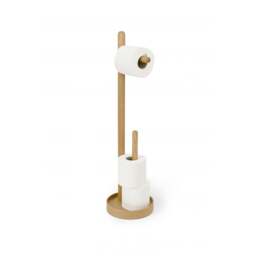 Wireworks Yoku Freestanding Toilet Roll Holder - Oak