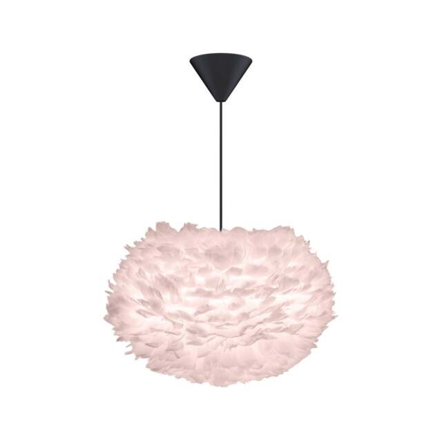 Umage Eos Feather Pendant Shade - Light Rose - Medium - 45cm with Black Cord Set With or Without Cord Set: With Black Cord Set - image 1