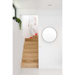 Wireworks Glance Round Wall Mirror 660 - Dark Oak - thumbnail 2