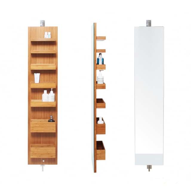Wireworks Arena Revolve Bathroom Cabinet 1400 - Bamboo - image 1
