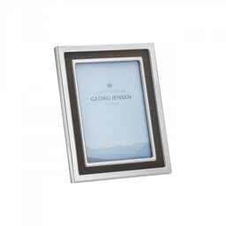 Georg Jensen Manhattan Frame - Stainless Steel &amp Leather - 5&quotx 7&quot