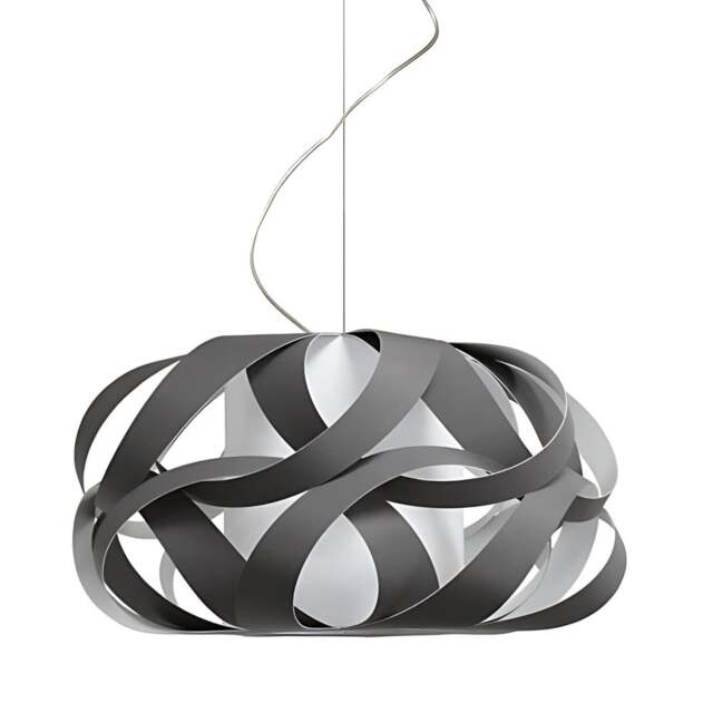 Shropshire Shades Cruz Lampshade - Grey - Small 46cm - With Black Rosette Cord Set Colour: Grey, Size: Small 46cm, Cord Set Option: With Black Rosette - image 1