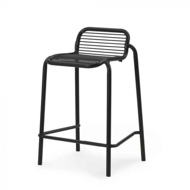 Normann Copenhagen Vig Outdoor Bar Stool - Black Steel - 65cm - image 1