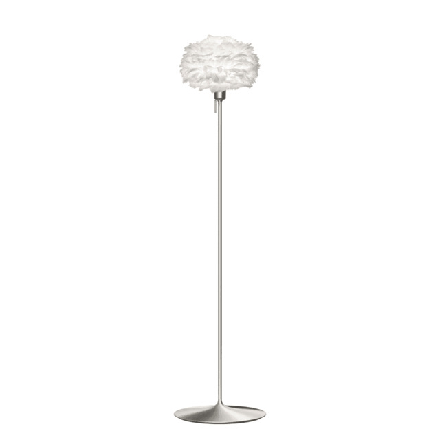 Umage Eos Floor Lamp - White Feather Eos Mini/Brushed Steel Sante Stand - image 1