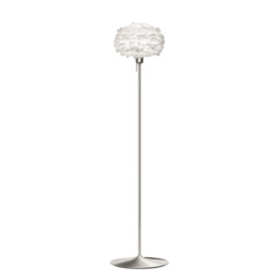 Umage Eos Floor Lamp - White Feather Eos Mini/Brushed Steel Sante Stand