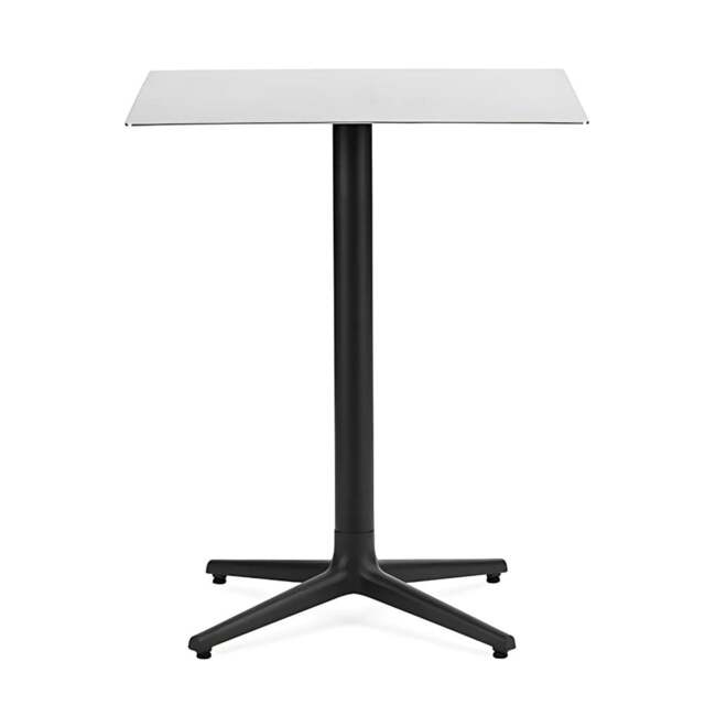 Normann Copenhagen Allez Square Cafe Table - 4 Leg - H75 60 x 60 cm  - Stainless Steel Tabletop Colour: Stainless Steel