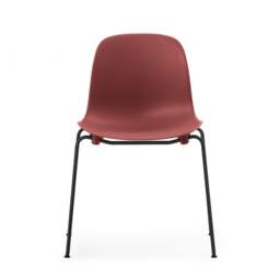 Normann Copenhagen Form Chair - Stacking - Red - Black Steel Legs Shell Colour: Red - thumbnail 4