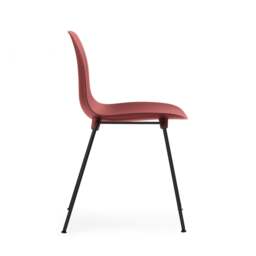 Normann Copenhagen Form Chair - Stacking - Red - Black Steel Legs Shell Colour: Red - thumbnail 3