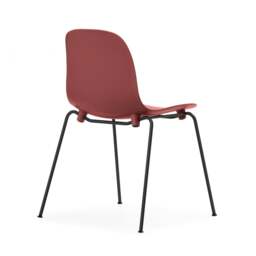 Normann Copenhagen Form Chair - Stacking - Red - Black Steel Legs Shell Colour: Red - thumbnail 2