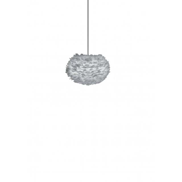 Umage Eos Feather Pendant Shade - Light Grey - Medium - 45cm with Black Cord Set With or Without Cord Set: With Black Cord Set - image 1