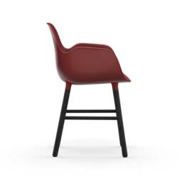 Normann Copenhagen Form Armchair - Red - Black Oak Legs Shell Colour: Red, Leg Colour: Black Oak - thumbnail 3