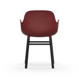 Normann Copenhagen Form Armchair - Red - Black Oak Legs Shell Colour: Red, Leg Colour: Black Oak - thumbnail 4