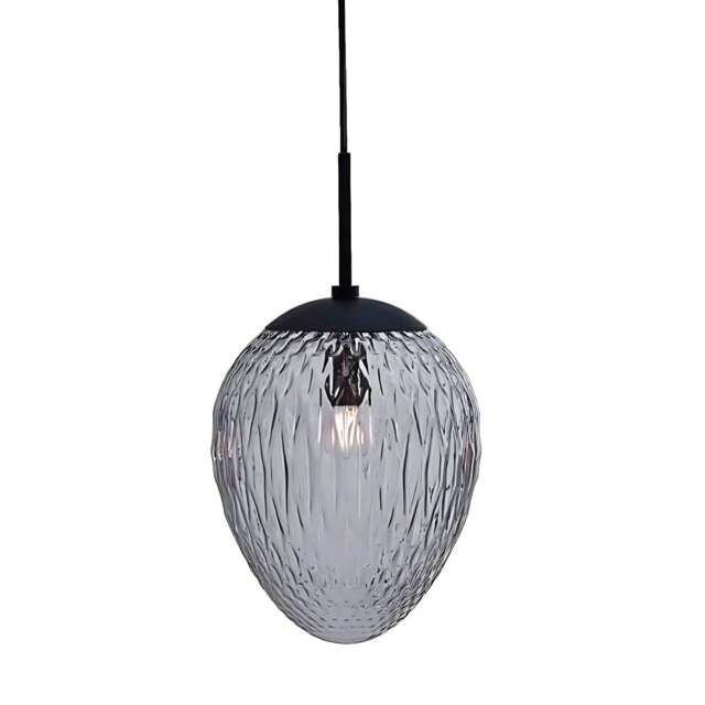 Halo Design Woods Glass Pendant Light - O 25cm - Smoke Size: O 25cm - image 1