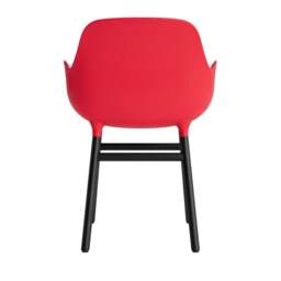 Normann Copenhagen Form Armchair - Bright Red - Black Oak Legs Shell Colour: Bright Red, Leg Colour: Black Oak - thumbnail 4