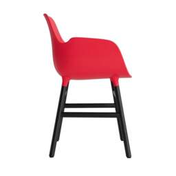 Normann Copenhagen Form Armchair - Bright Red - Black Oak Legs Shell Colour: Bright Red, Leg Colour: Black Oak - thumbnail 3