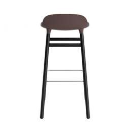 Normann Copenhagen Form Barstool - Wood - 75cm - Brown - Black Oak Legs Shell Colour: Brown, Leg Colour: Black Oak - thumbnail 4